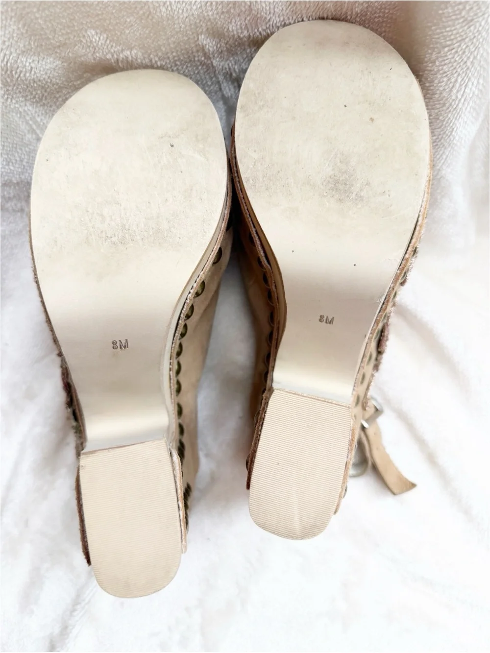 Jeffrey Campbell Vuelta Embroidered Suede Platform Slingback Heels - Picture 5 of 5
